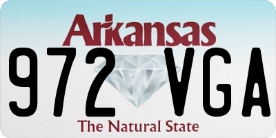 AR license plate 972VGA