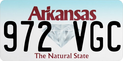 AR license plate 972VGC