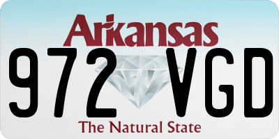 AR license plate 972VGD