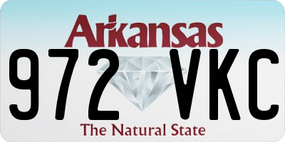 AR license plate 972VKC