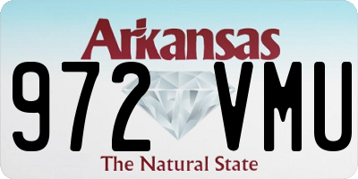 AR license plate 972VMU