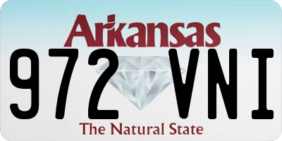 AR license plate 972VNI