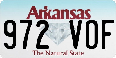 AR license plate 972VOF