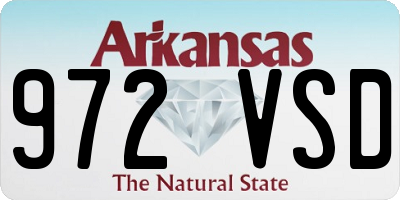 AR license plate 972VSD