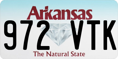 AR license plate 972VTK