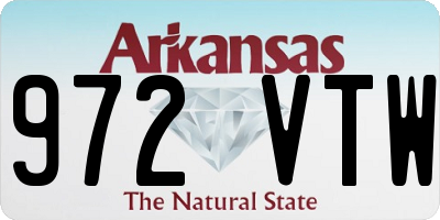AR license plate 972VTW