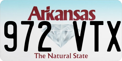 AR license plate 972VTX