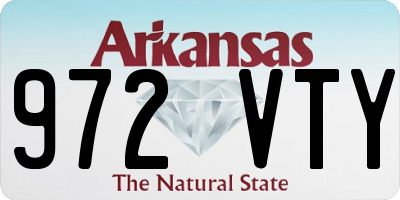AR license plate 972VTY