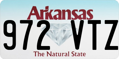 AR license plate 972VTZ