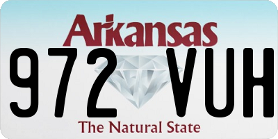 AR license plate 972VUH