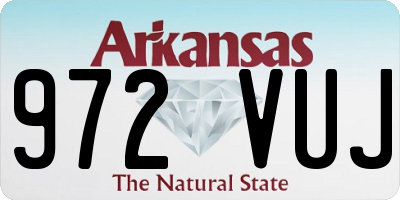 AR license plate 972VUJ