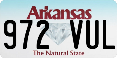 AR license plate 972VUL