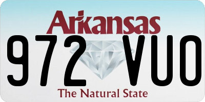 AR license plate 972VUO