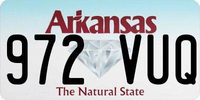 AR license plate 972VUQ