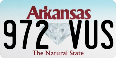 AR license plate 972VUS