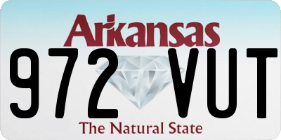 AR license plate 972VUT