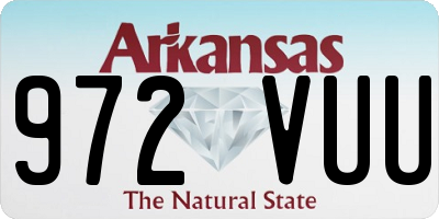AR license plate 972VUU
