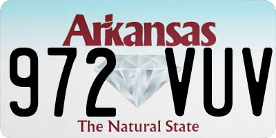 AR license plate 972VUV