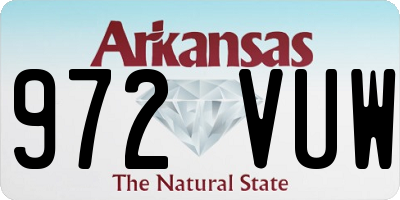 AR license plate 972VUW