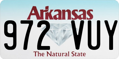 AR license plate 972VUY