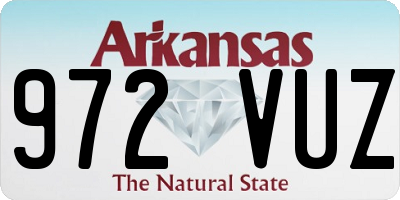 AR license plate 972VUZ