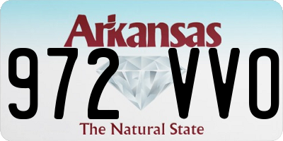 AR license plate 972VVO