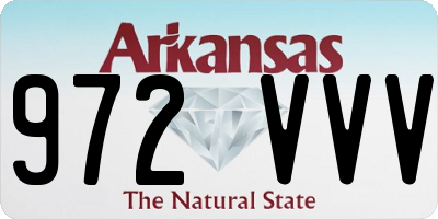 AR license plate 972VVV