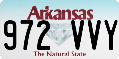AR license plate 972VVY