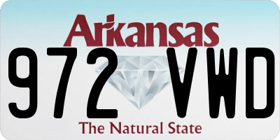 AR license plate 972VWD