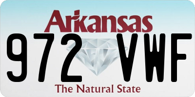 AR license plate 972VWF