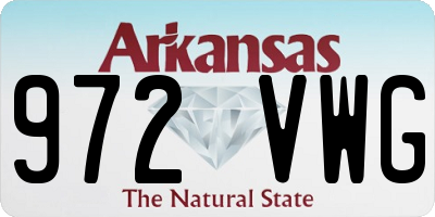 AR license plate 972VWG