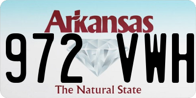AR license plate 972VWH