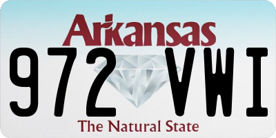 AR license plate 972VWI
