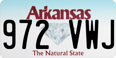 AR license plate 972VWJ