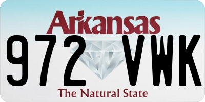 AR license plate 972VWK