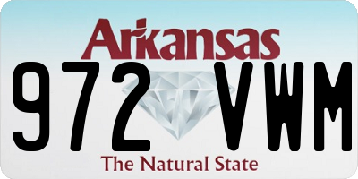 AR license plate 972VWM