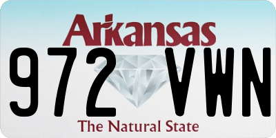 AR license plate 972VWN