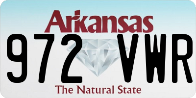 AR license plate 972VWR