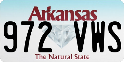 AR license plate 972VWS