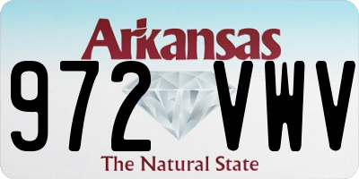AR license plate 972VWV