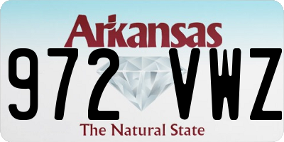 AR license plate 972VWZ