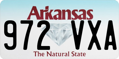 AR license plate 972VXA