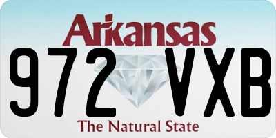AR license plate 972VXB
