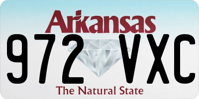 AR license plate 972VXC