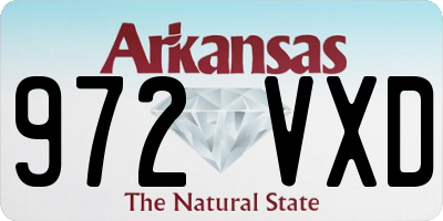 AR license plate 972VXD