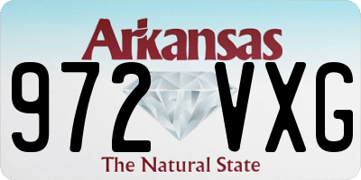 AR license plate 972VXG