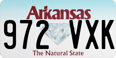 AR license plate 972VXK