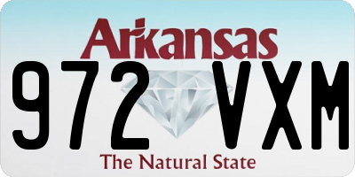 AR license plate 972VXM