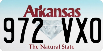 AR license plate 972VXO