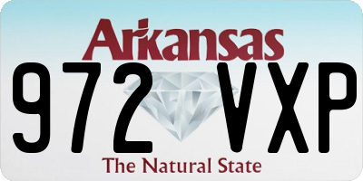 AR license plate 972VXP